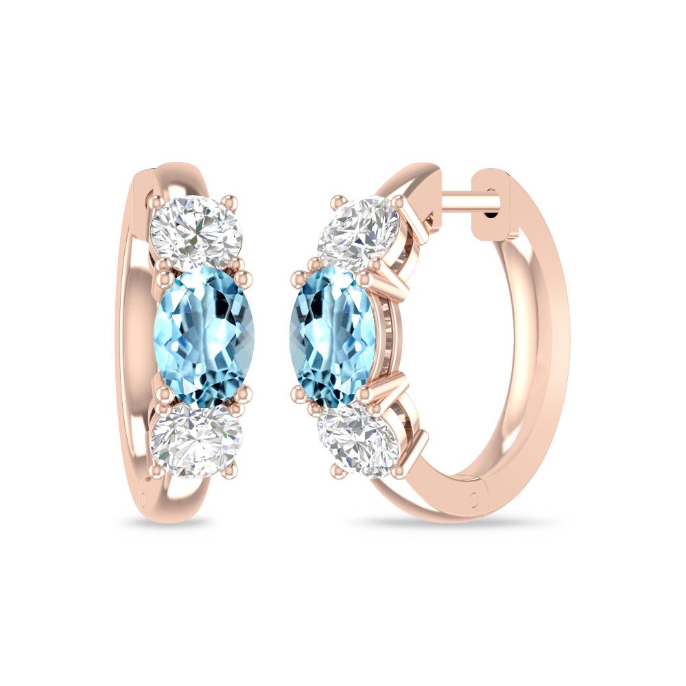 Rose Gold - Aquamarine