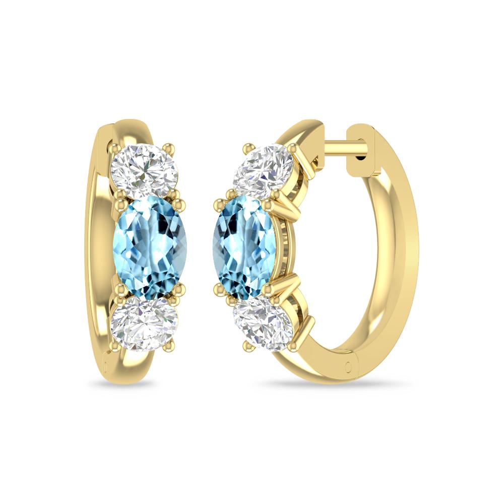 Yellow Gold - Aquamarine
