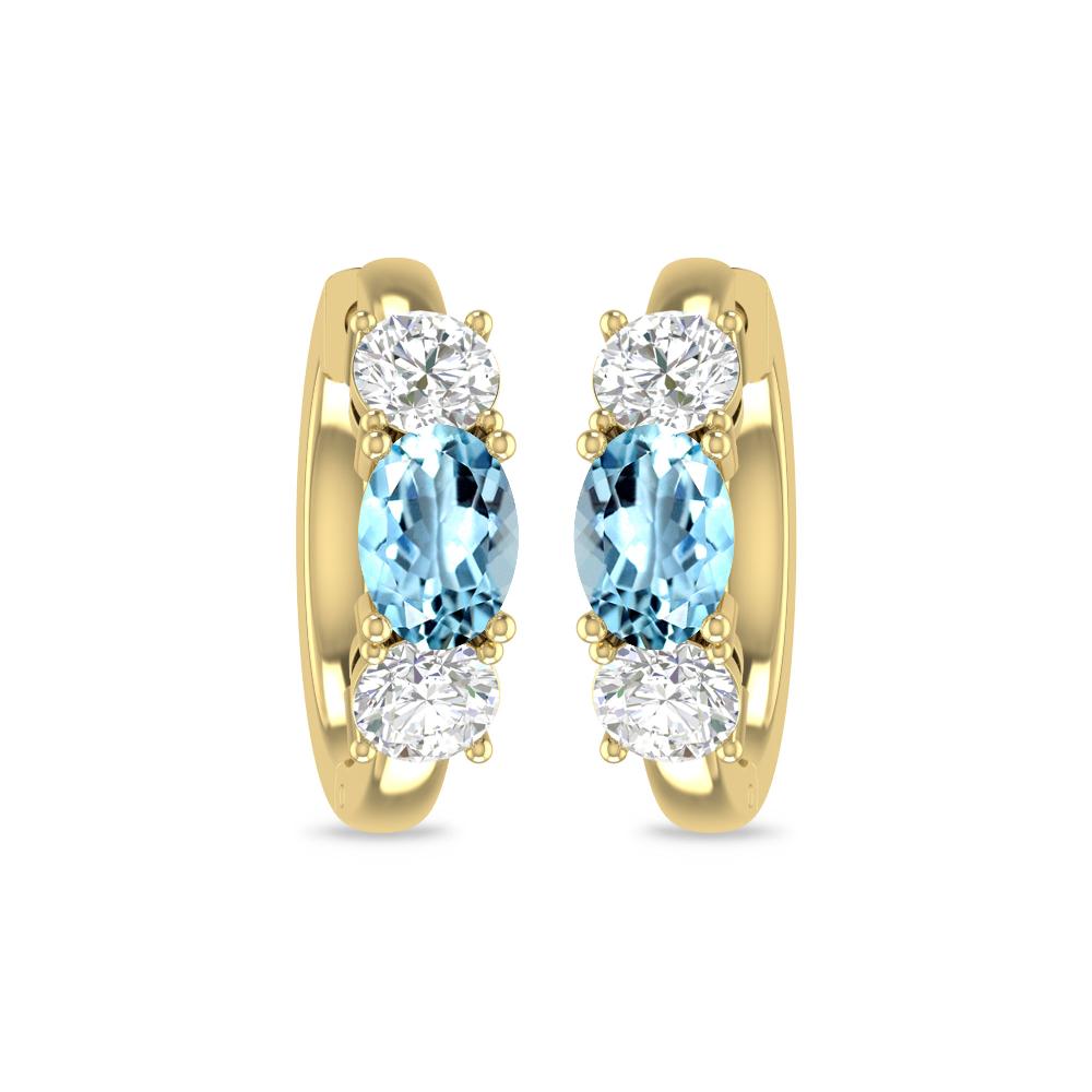 Yellow Gold - Aquamarine