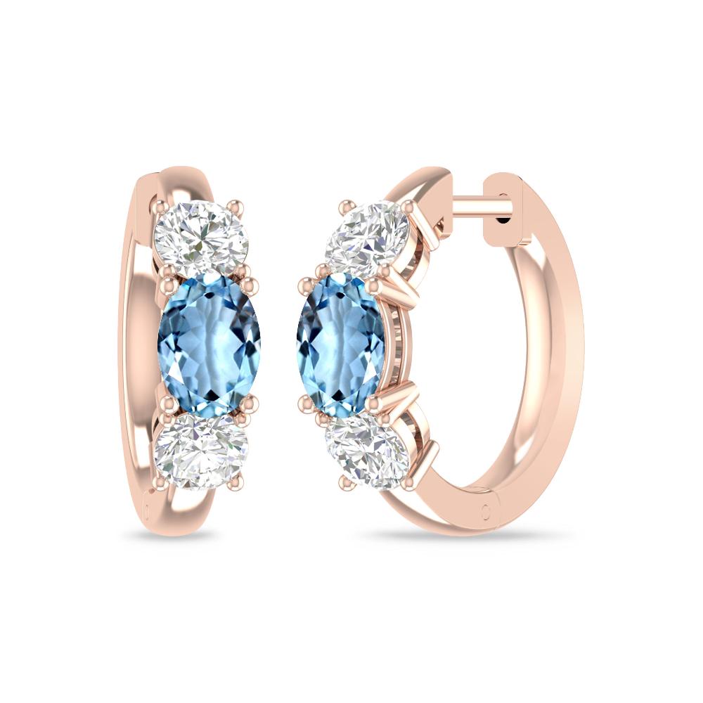 Rose Gold - Aquamarine