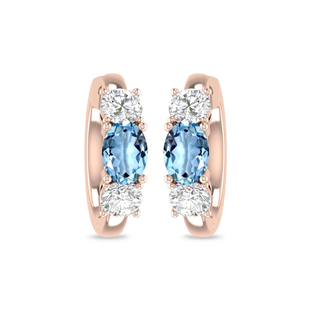 Rose Gold - Aquamarine