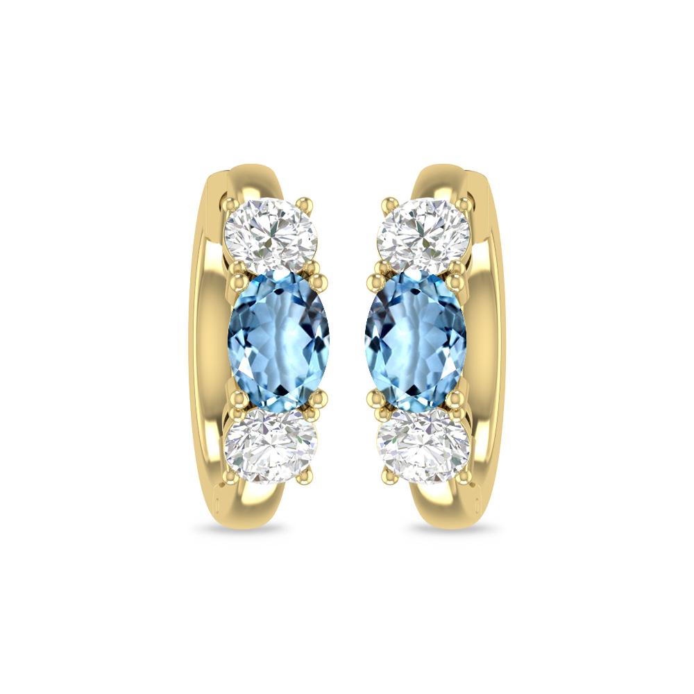 Yellow Gold - Aquamarine