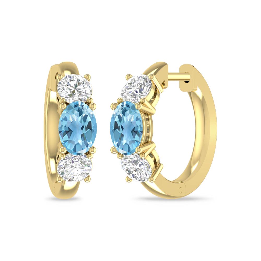 Yellow Gold - Blue Topaz