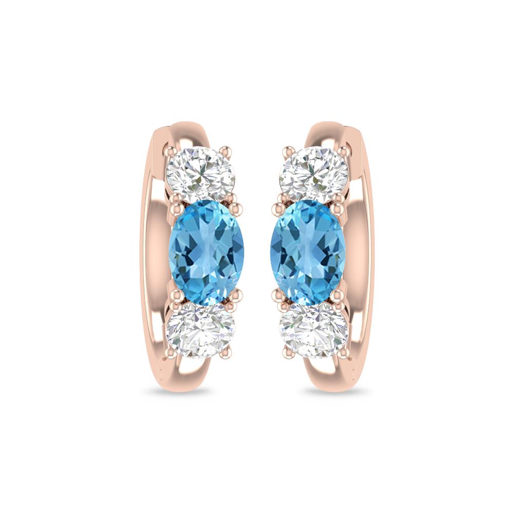 Rose Gold - Blue Topaz