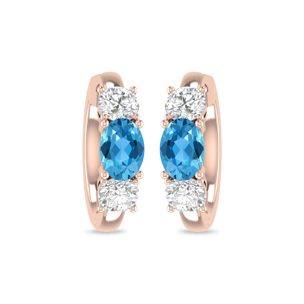Rose Gold - Blue Topaz