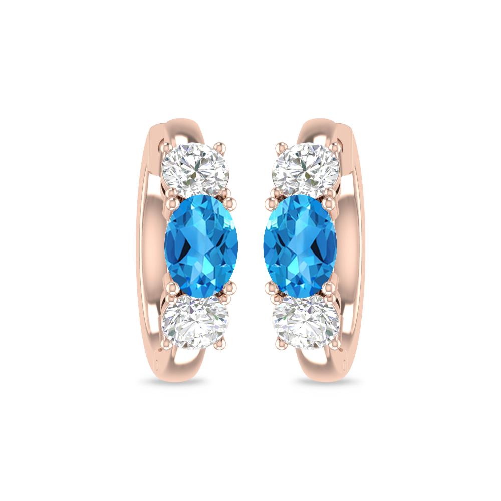 Rose Gold - Blue Topaz