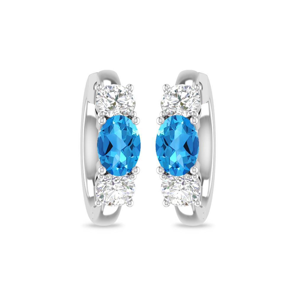 White Gold - Blue Topaz