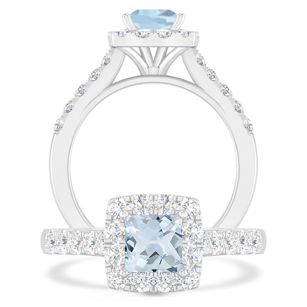 White Gold - Aquamarine