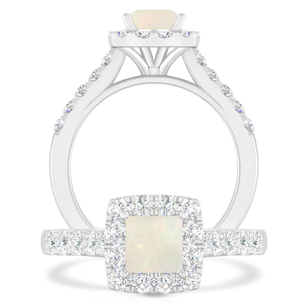 White Gold - Opal