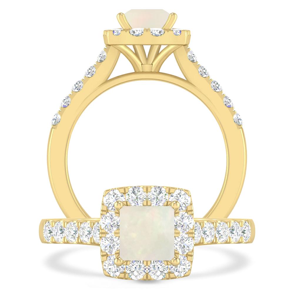 Yellow Gold - Opal