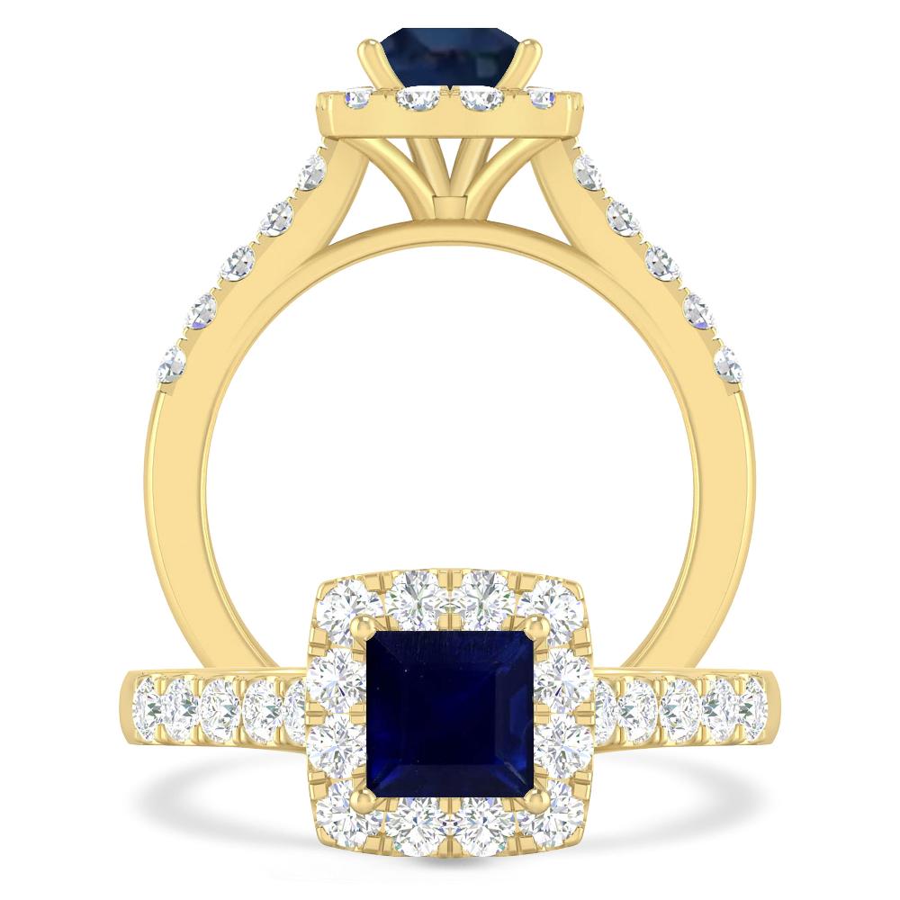 Yellow Gold - Sapphire