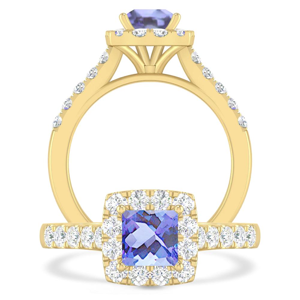Yellow Gold - Tanzanite