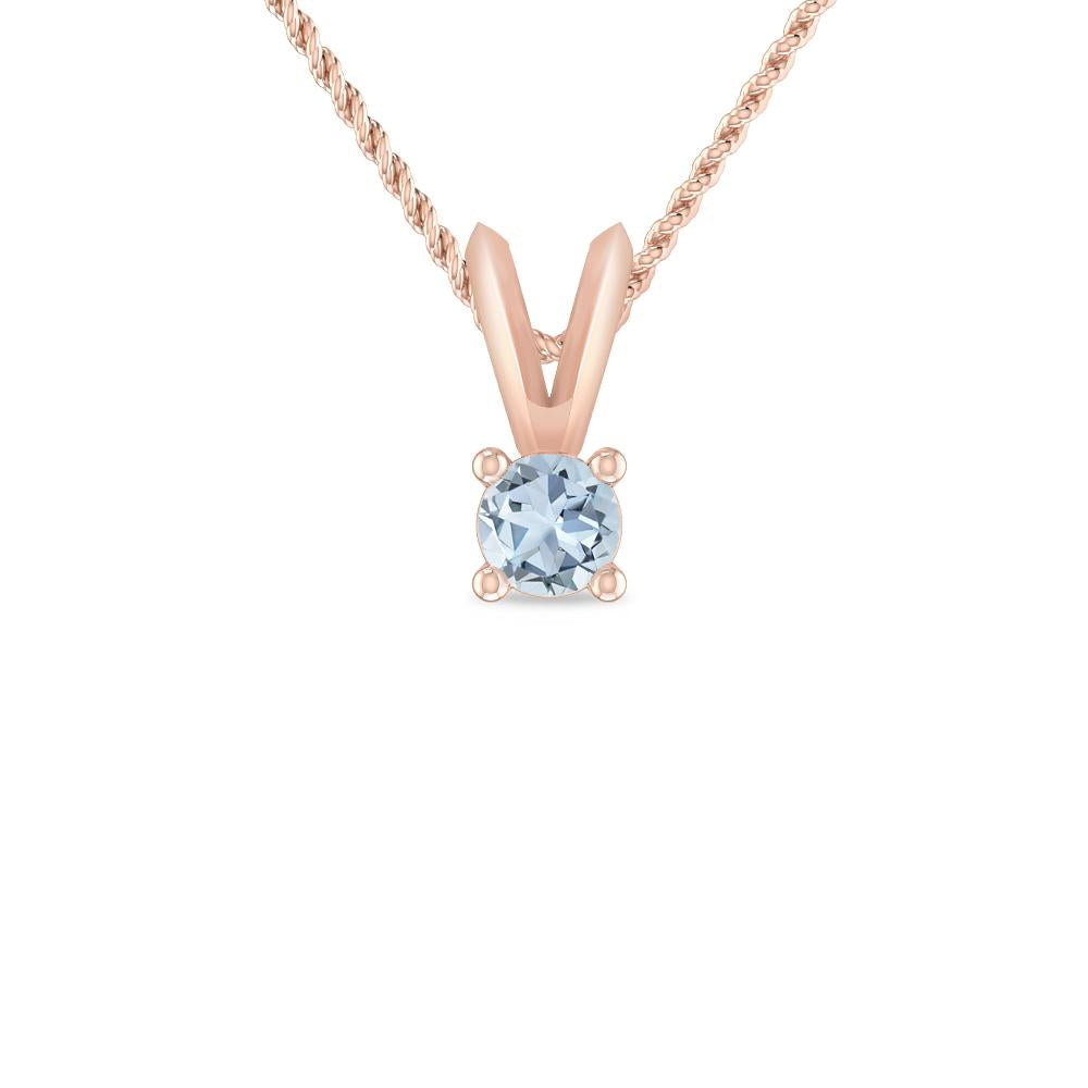 Rose Gold - Aquamarine