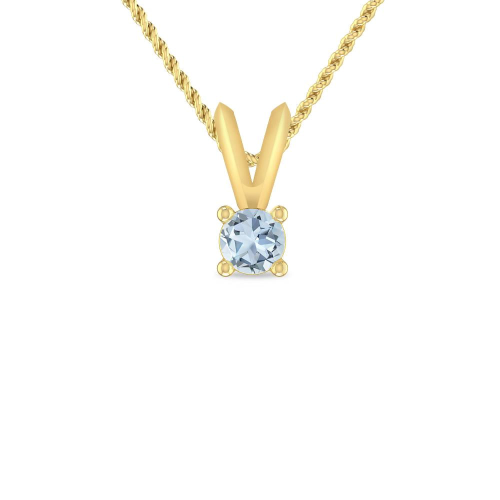 Yellow Gold - Aquamarine