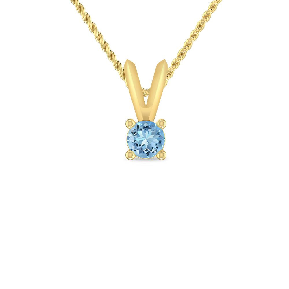 Yellow Gold - Aquamarine