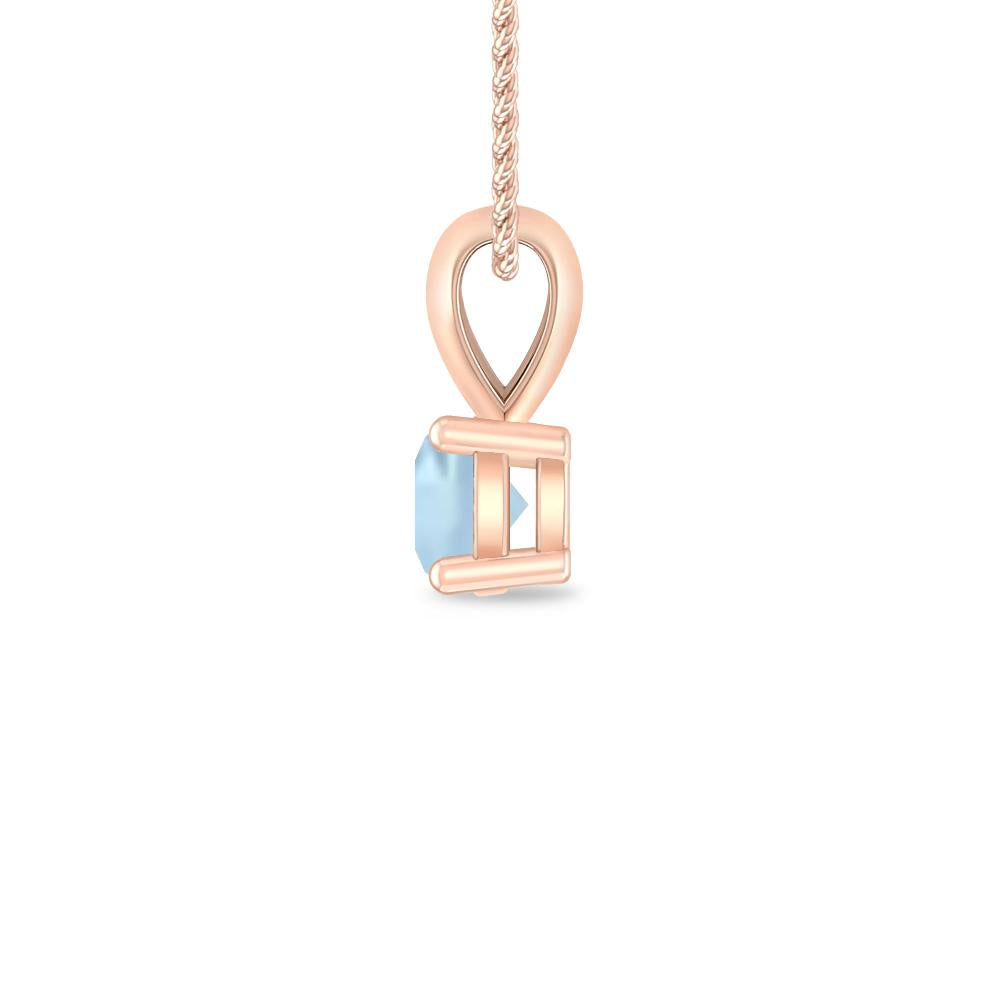 Rose Gold - Aquamarine