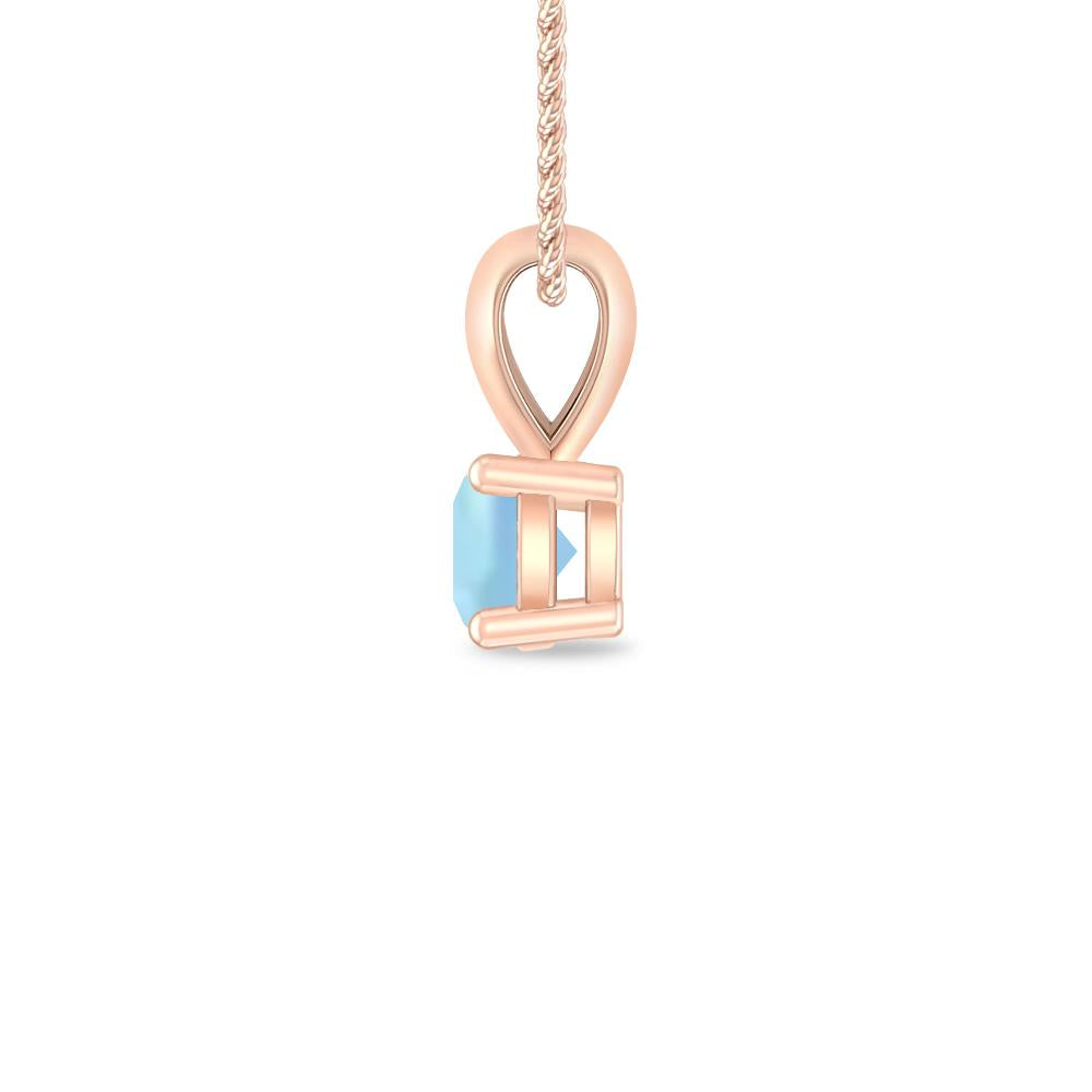 Rose Gold - Aquamarine