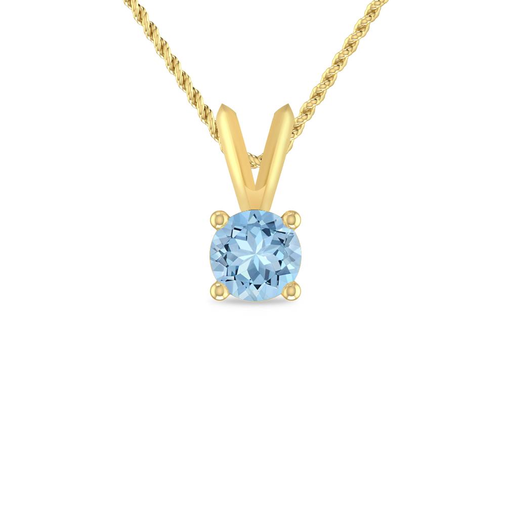 Yellow Gold - Aquamarine