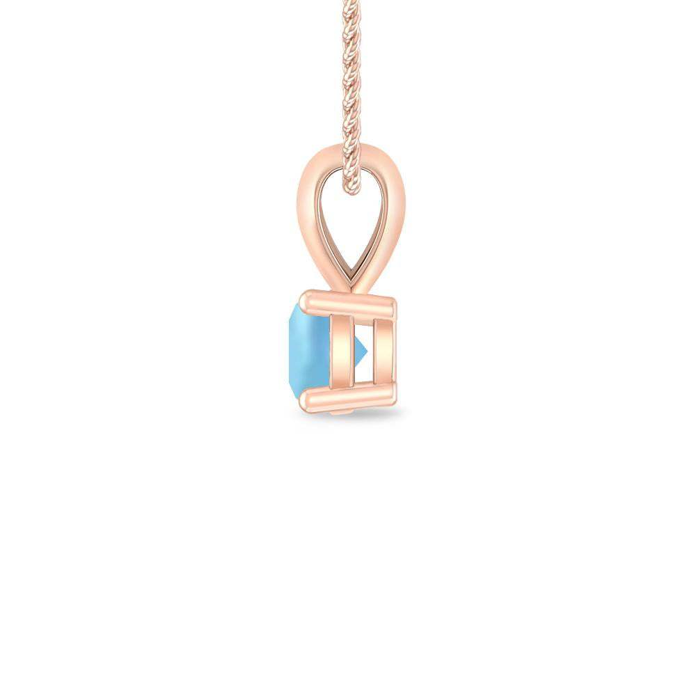 Rose Gold - Aquamarine