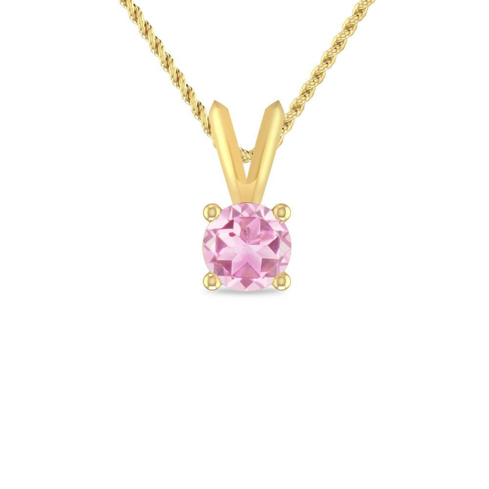 Yellow Gold - Pink Tourmaline