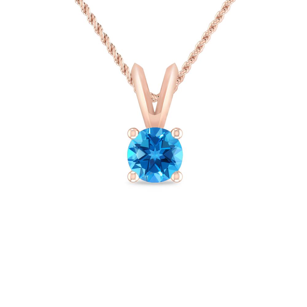 Rose Gold - Blue Topaz