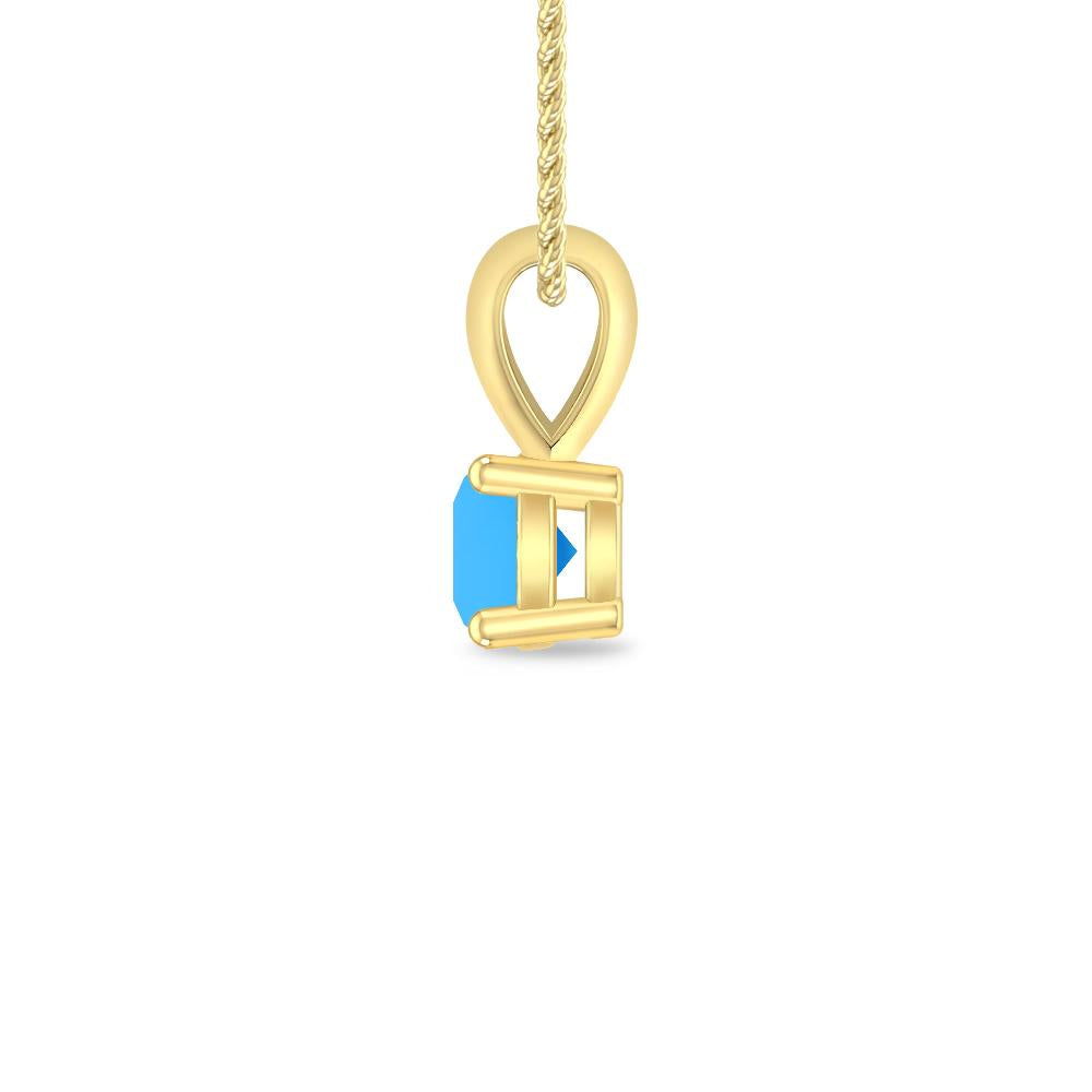 Yellow Gold - Blue Topaz