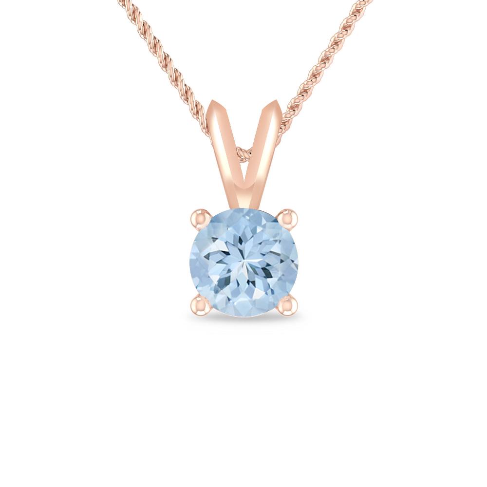 Rose Gold - Aquamarine