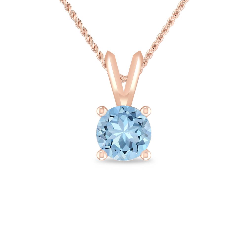 Rose Gold - Aquamarine