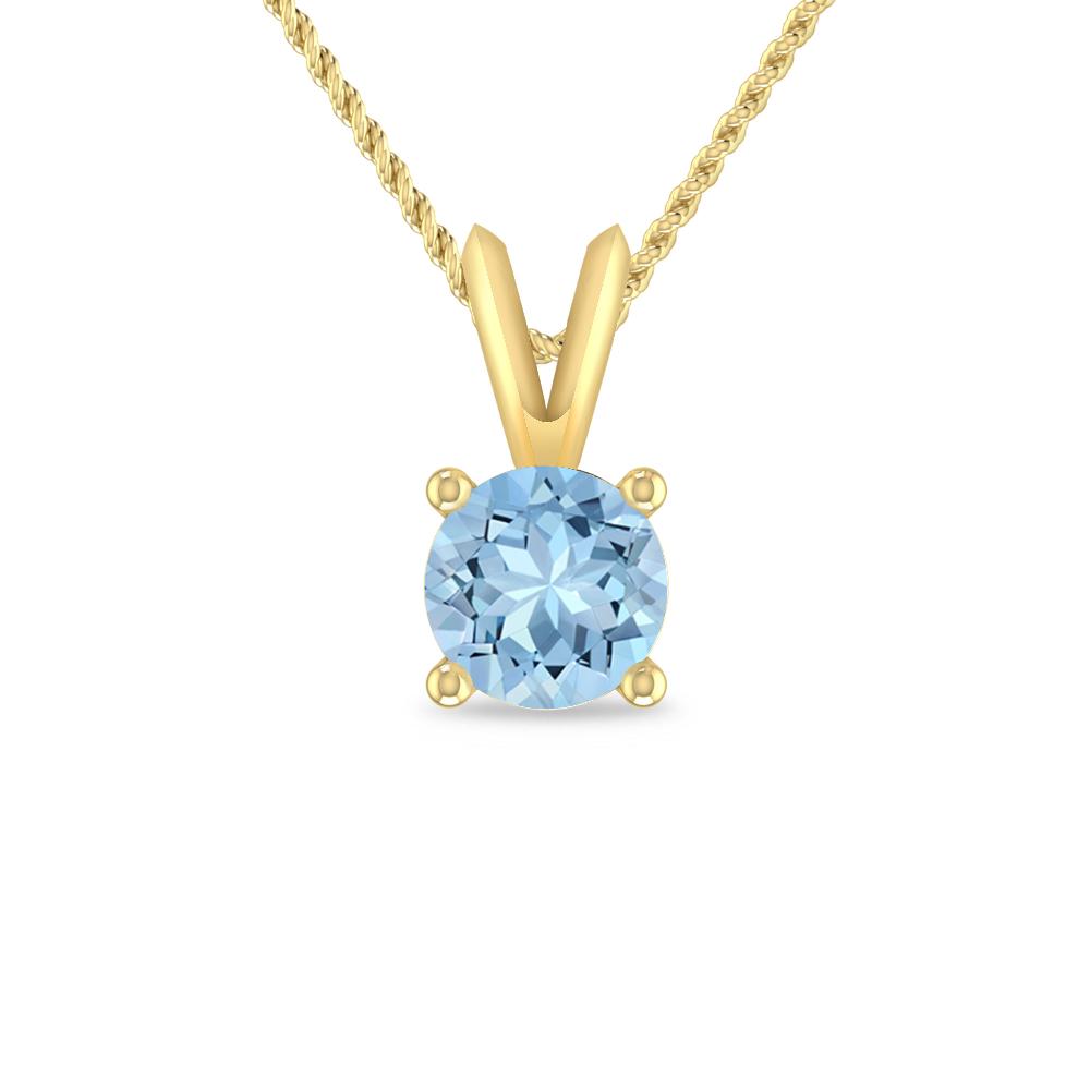 Yellow Gold - Aquamarine