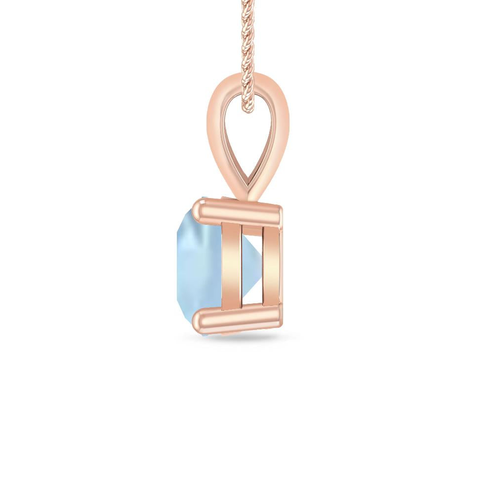 Rose Gold - Aquamarine