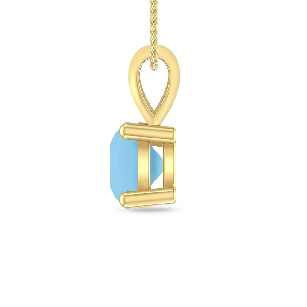 Yellow Gold - Blue Topaz