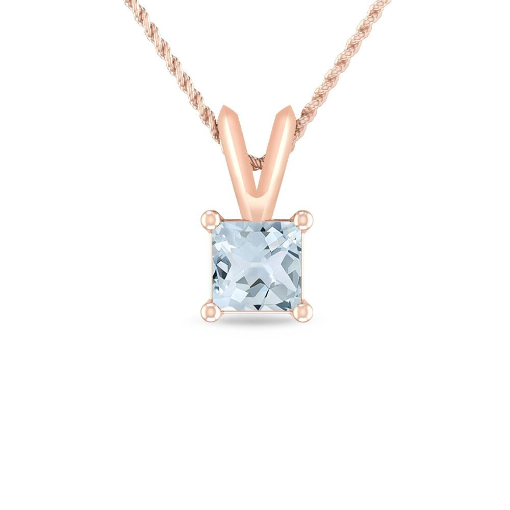 Rose Gold - Aquamarine