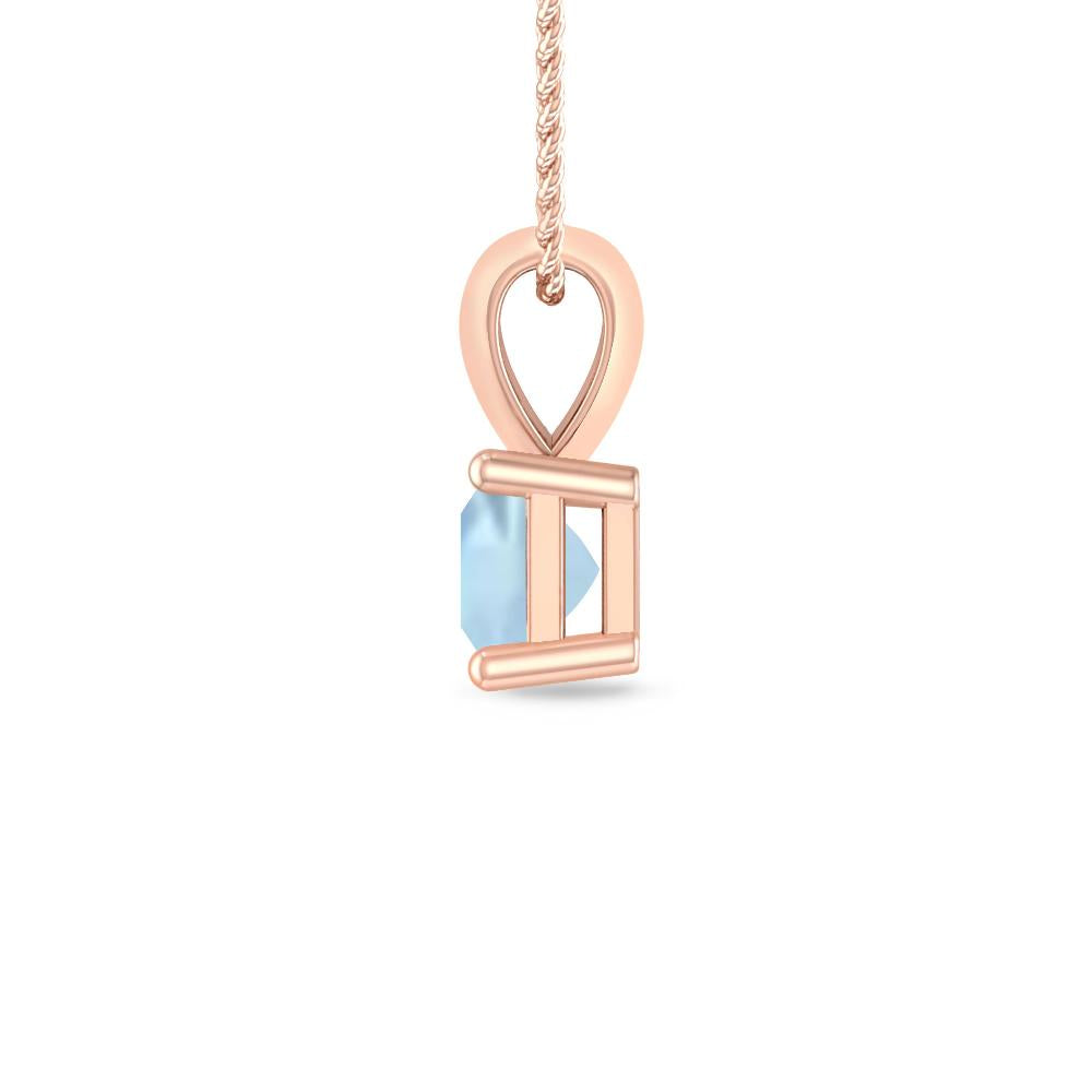 Rose Gold - Aquamarine