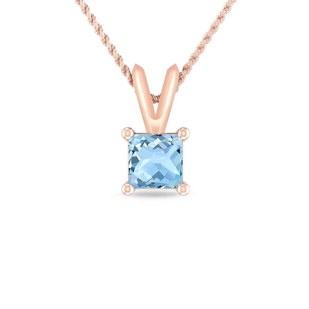 Rose Gold - Aquamarine