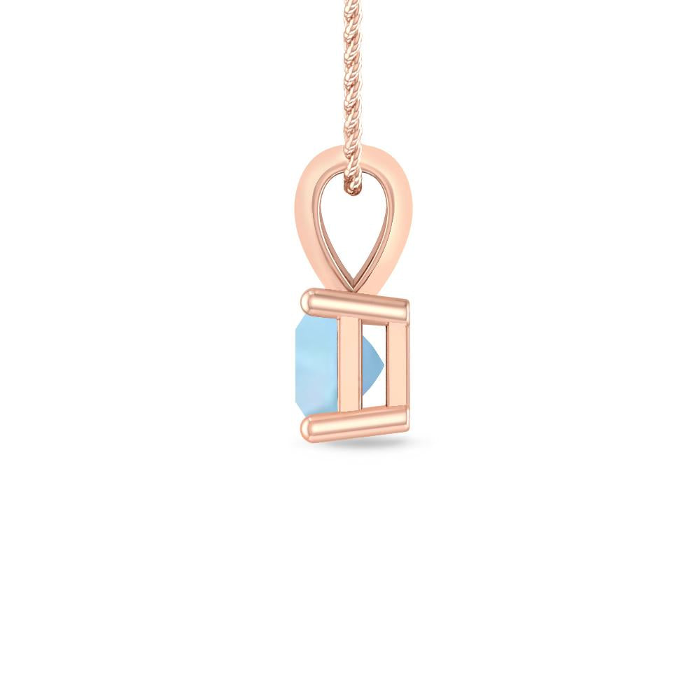 Rose Gold - Aquamarine