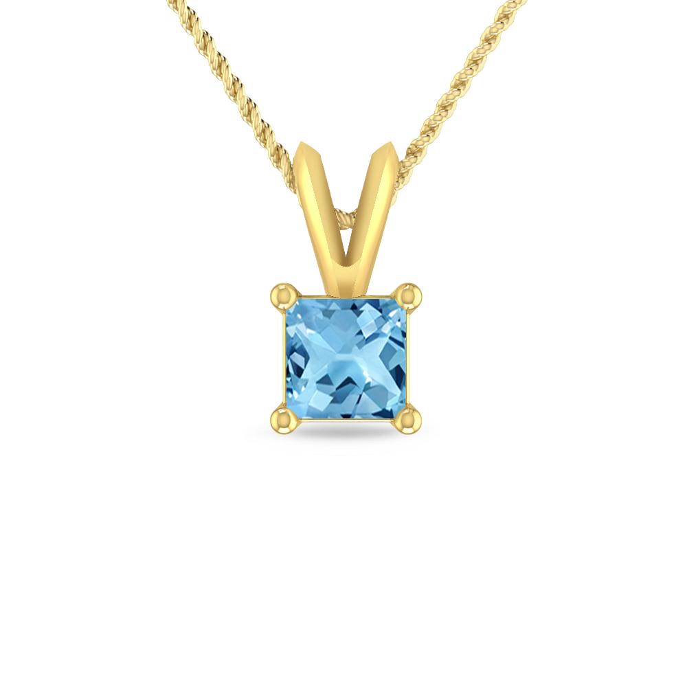 Yellow Gold - Blue Topaz