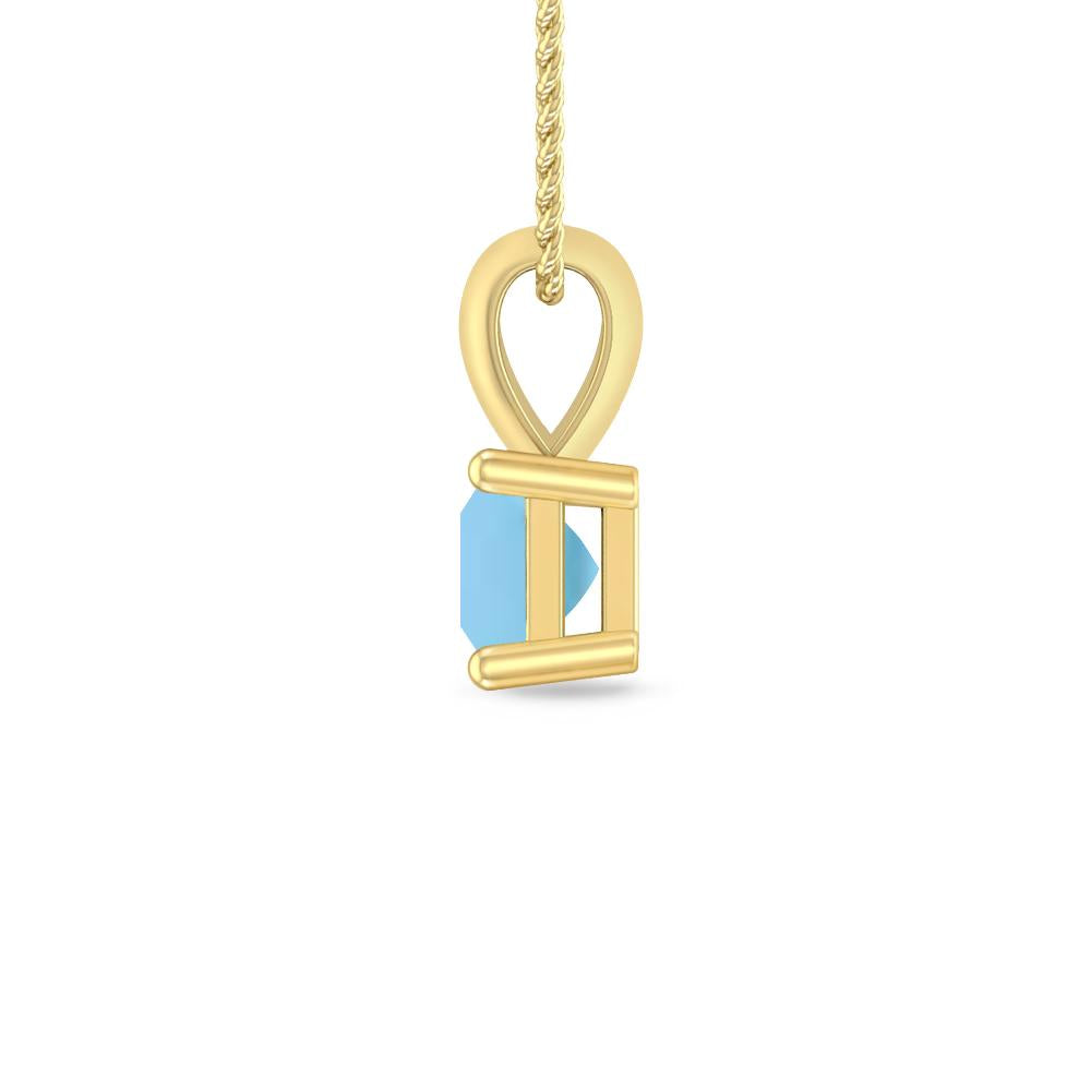 Yellow Gold - Blue Topaz