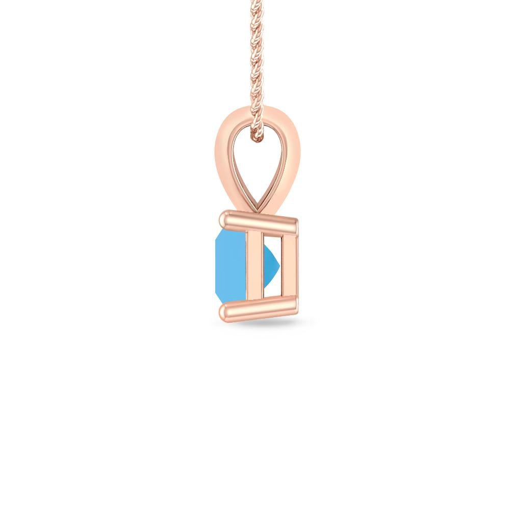 Rose Gold - Blue Topaz