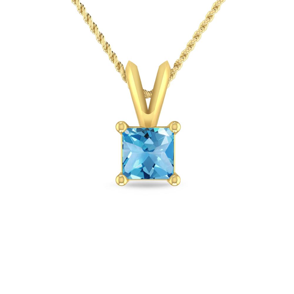 Yellow Gold - Blue Topaz