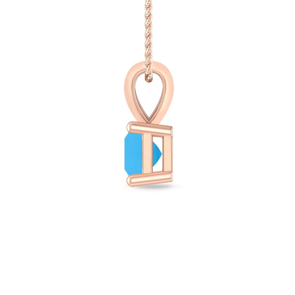 Rose Gold - Blue Topaz