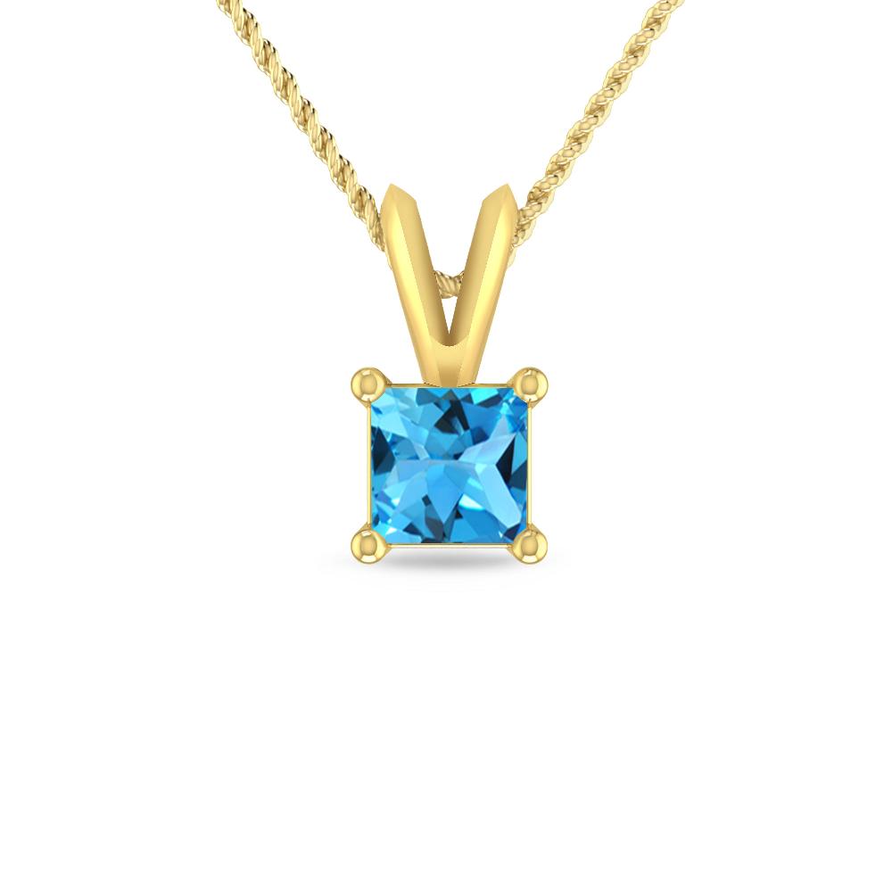 Yellow Gold - Blue Topaz