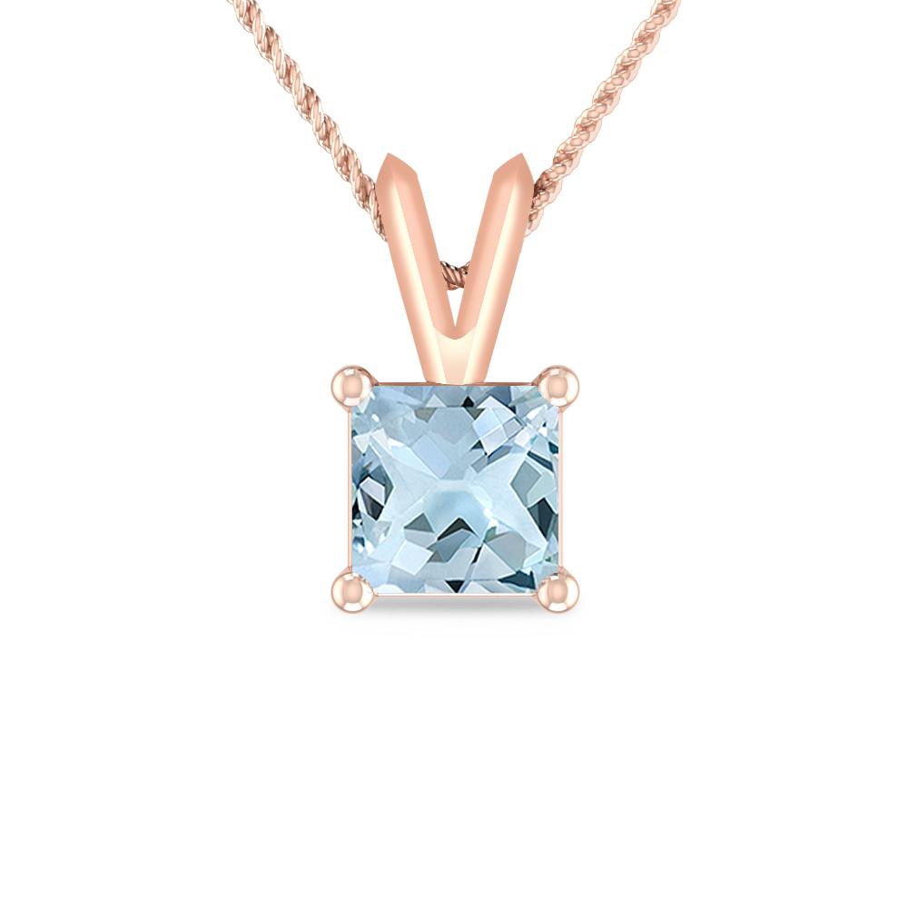 Rose Gold - Aquamarine