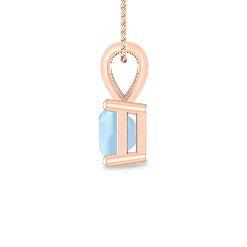 Rose Gold - Aquamarine