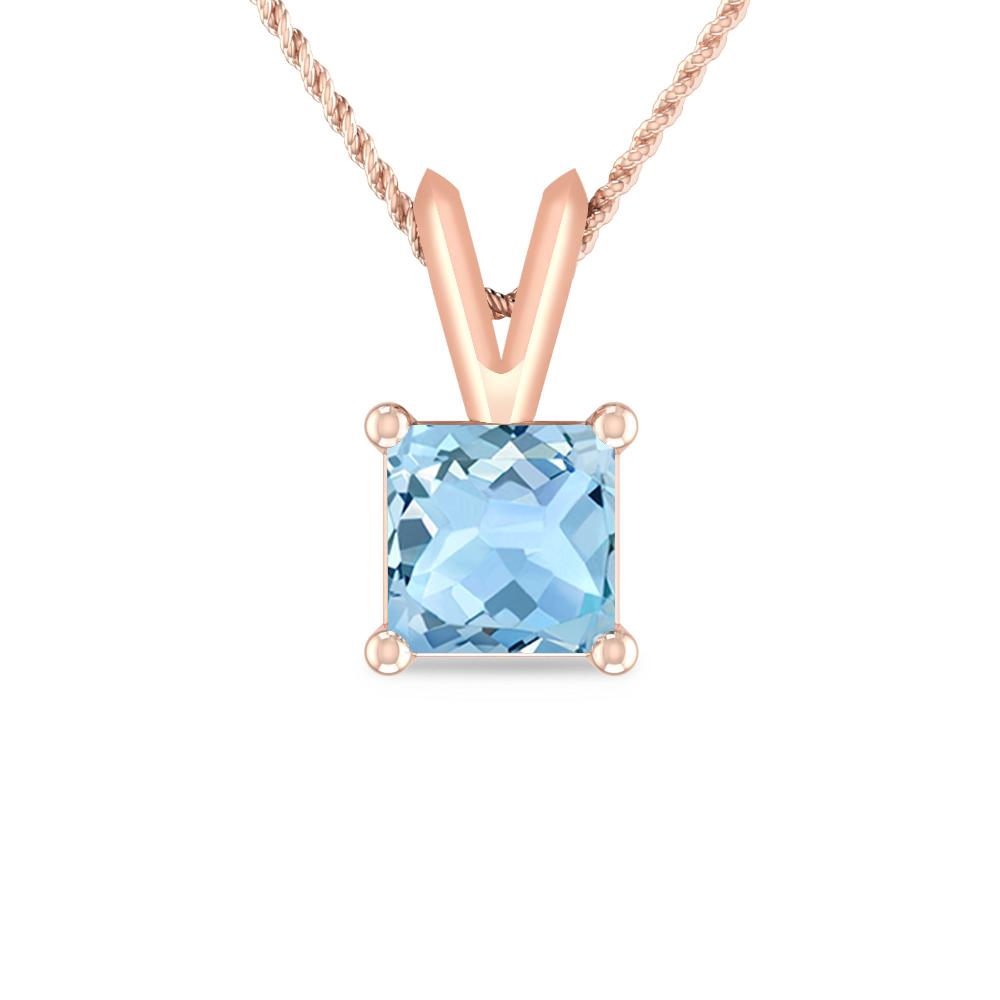 Rose Gold - Aquamarine