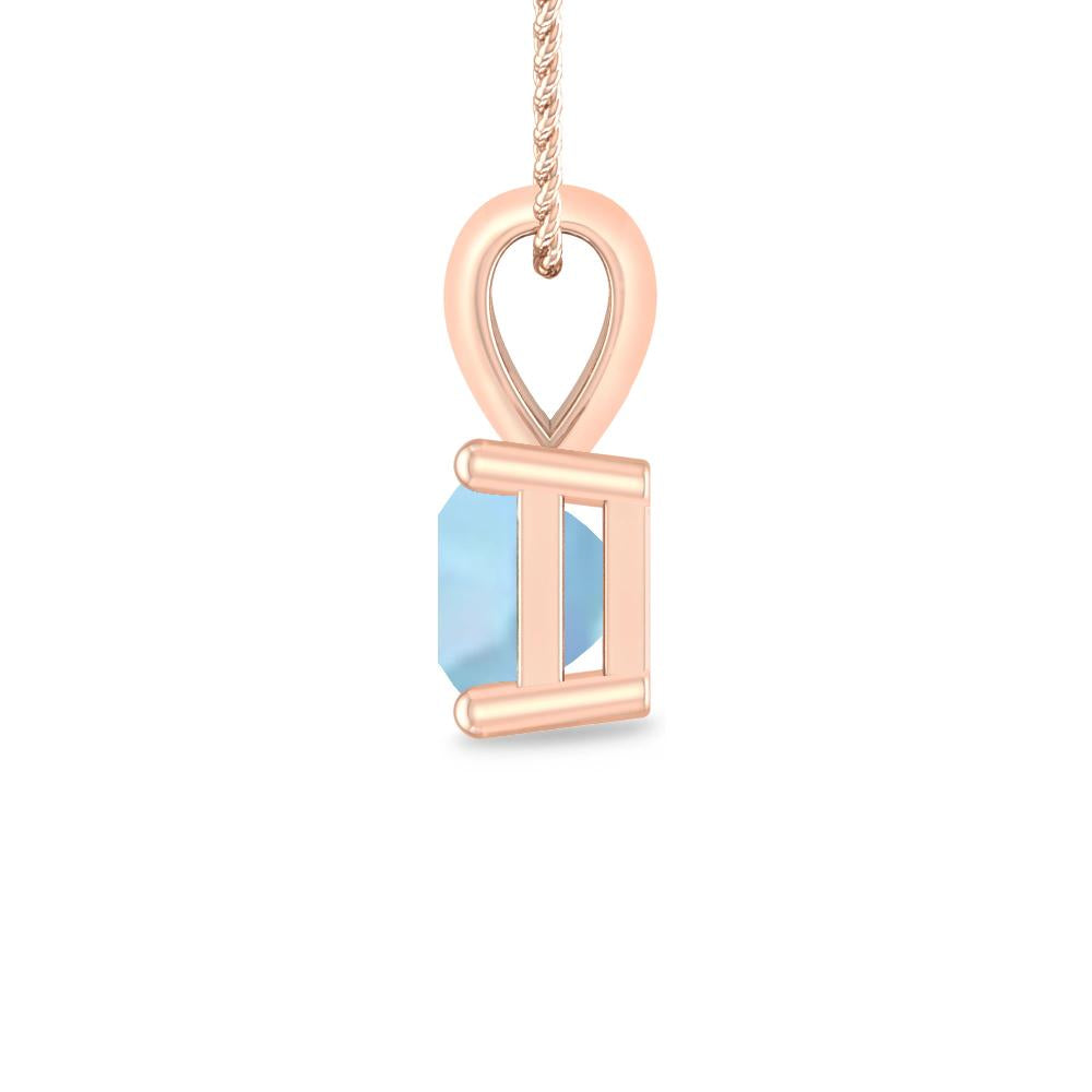 Rose Gold - Aquamarine