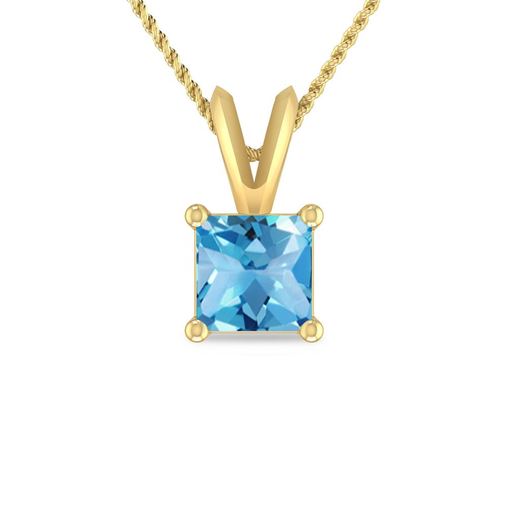 Yellow Gold - Blue Topaz