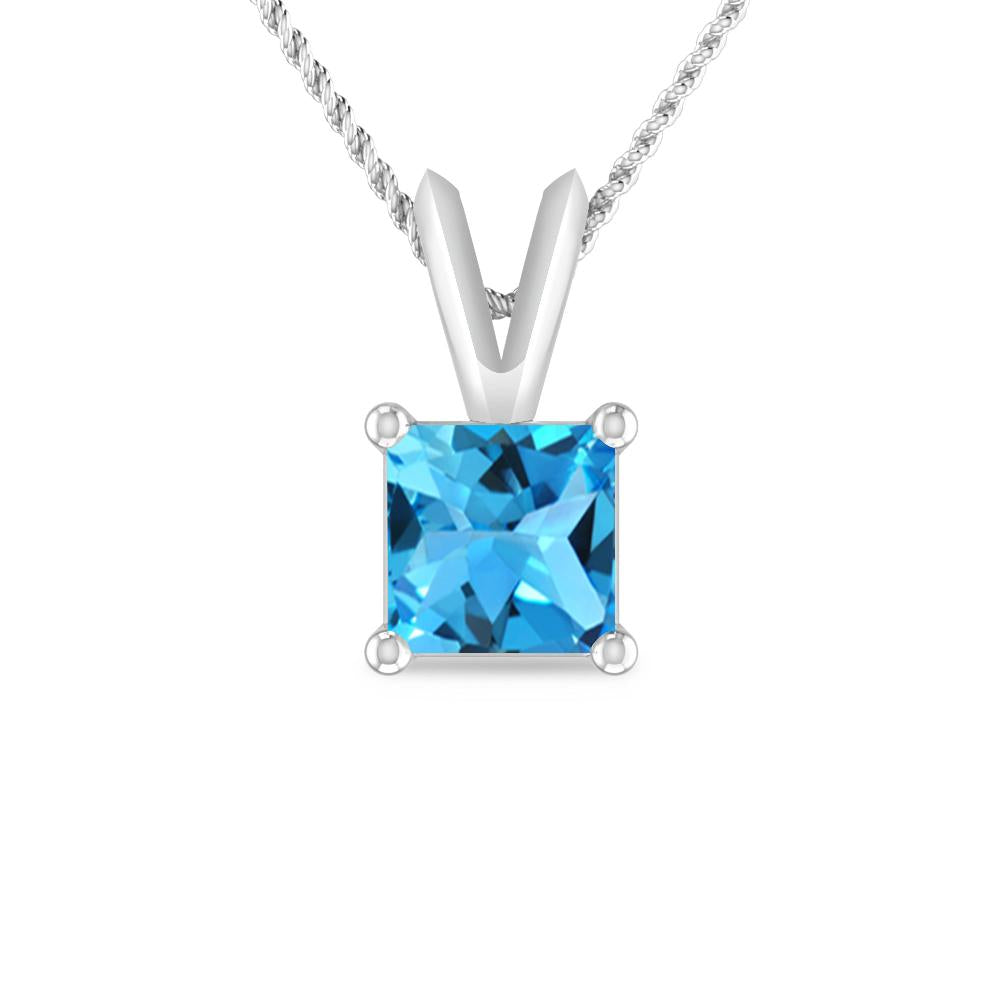 White Gold - Blue Topaz