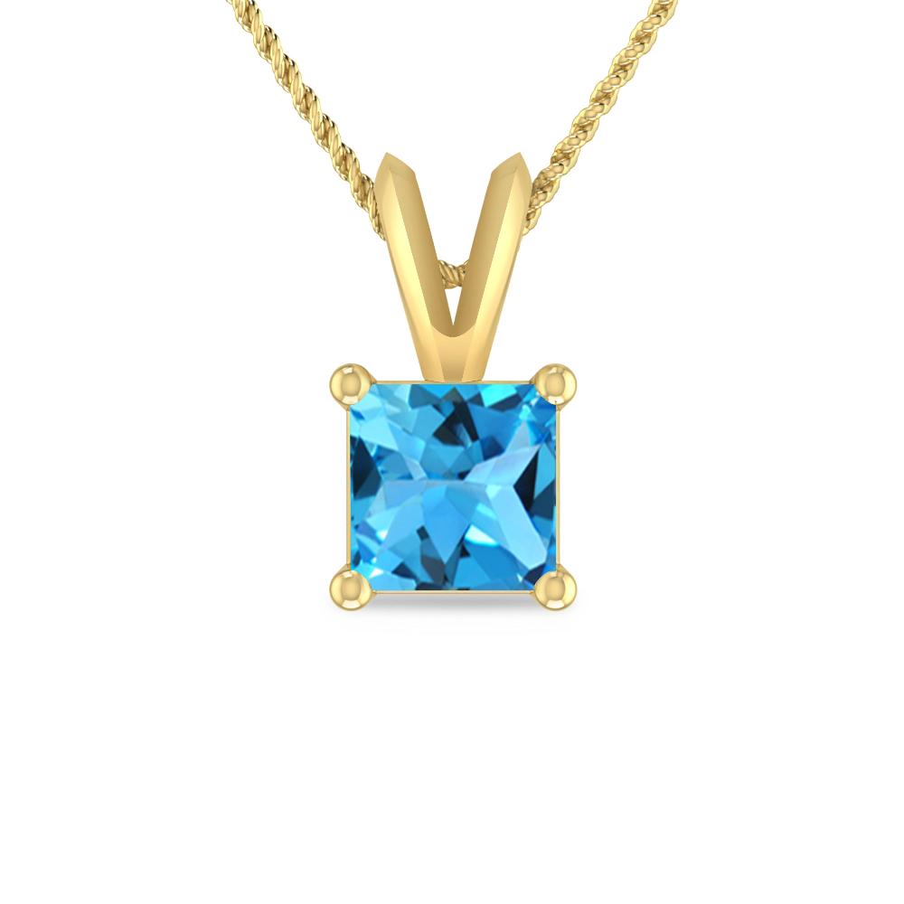 Yellow Gold - Blue Topaz