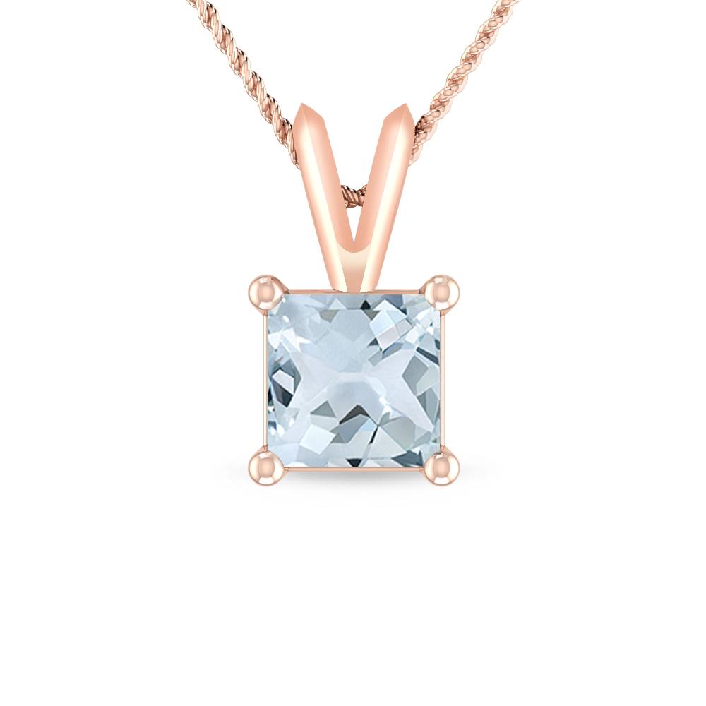 Rose Gold - Aquamarine