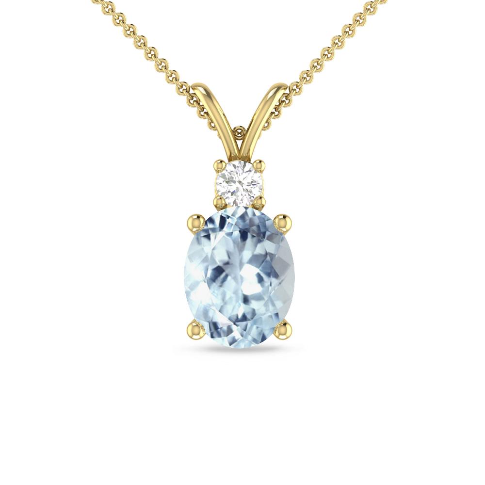 Yellow Gold - Aquamarine